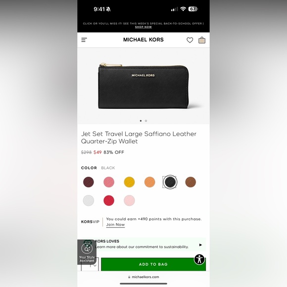 Michael Kors Saffiano Leather Bag & Wallet - Picture 10 of 12